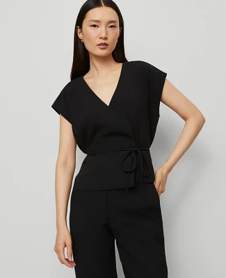 Ann Taylor Wrap Tie Waist Blouse Women's
