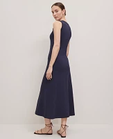 Ann Taylor Petite Weekend Collection Fluted Maxi Dress Night Sky Women's