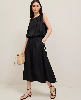 Ann Taylor Petite Side-Tie Midi Skirt Women's