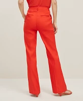 Ann Taylor The Petite Trouser Pant Linen Twill Fiery Red Women's