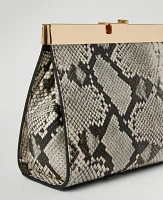 Ann Taylor Snake Clutch Bag Black Women's