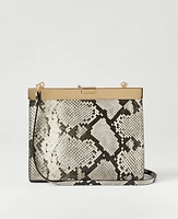 Ann Taylor Snake Clutch Bag Black Women's