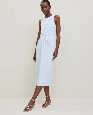 Ann Taylor Petite Crepe Twist Sheath Dress Women's