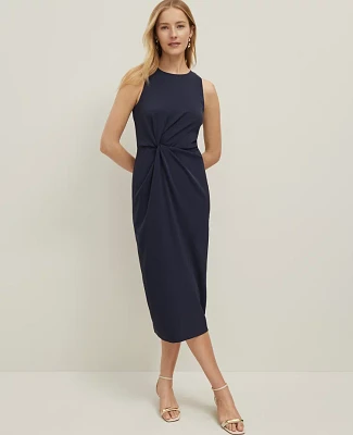 Ann Taylor Petite Crepe Twist Sheath Dress Women's