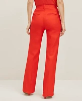 Ann Taylor The Trouser Pant Linen Blend — Curvy Fit Fiery Red Women's