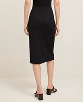 Ann Taylor Ponte Pencil Skirt Black Women's