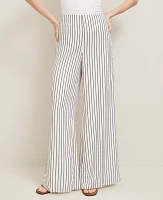 Ann Taylor The Side-Zip Wide-Leg Pant in Twill Size 12 White Women's
