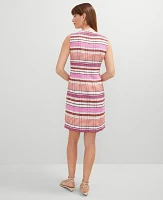 Ann Taylor Petite Tweed Shift Dress Pink Orchid Women's