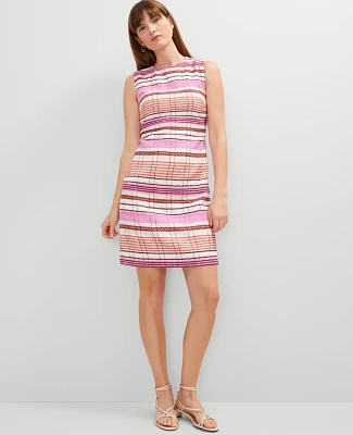 Ann Taylor Petite Tweed Shift Dress Pink Orchid Women's