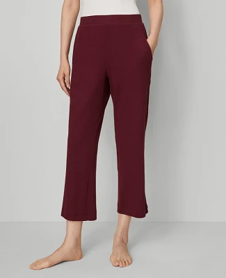 Ann Taylor Ribbed Wide-Leg Lounge Pants Windsor Wine Women's