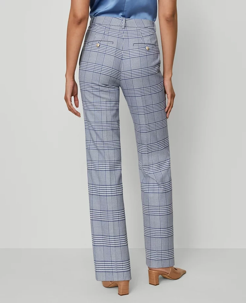 Ann Taylor The Bridgette Pant Plaid Faded Denim Women's