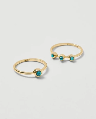 Ann Taylor Turquoise Ring Set Ocean Women's