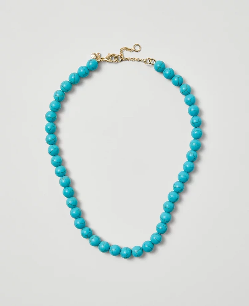 Ann Taylor Beaded Turquoise Necklace Turquoise Ocean Women's