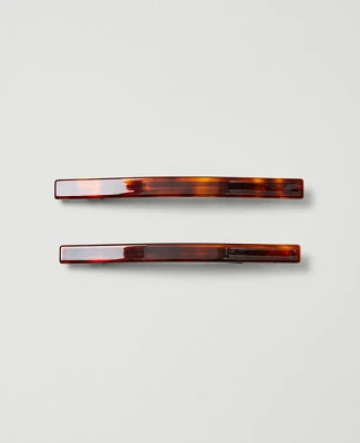 Ann Taylor Tortoiseshell Print Barrette Set Brown Multi Women's