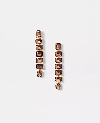 Ann Taylor Rectangle Crystal Drop Earrings