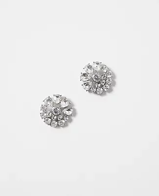 Ann Taylor Crystal Floral Stud Earrings