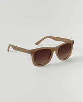 Ann Taylor Rounded Square Sunglasses Light Brown Sugar Women's