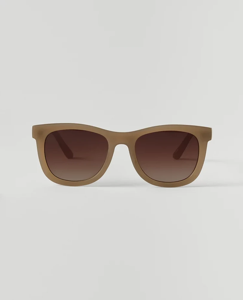 Ann Taylor Rounded Square Sunglasses Light Brown Sugar Women's