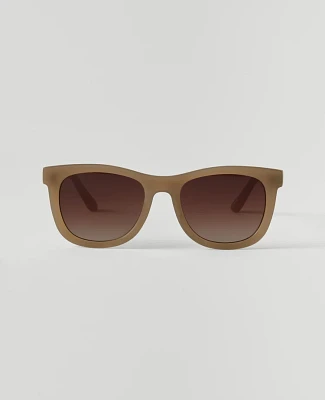 Ann Taylor Rounded Square Sunglasses Light Brown Sugar Women's