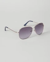 Ann Taylor Aviator Sunglasses Silvertone Women's