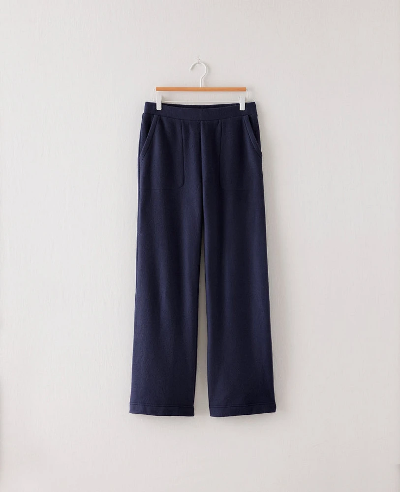 Ann Taylor Haven Well Within Comfort Fleece Wide Leg Pants Size XS Ombre-Blue Women's