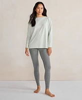 Ann Taylor Haven Well Within Balance Organic Cotton Boatneck T-Shirt Mercury Grey Women's