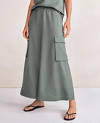 Ann Taylor Haven Well Within Drapey Twill Cargo Culottes