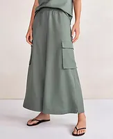 Ann Taylor Haven Well Within Drapey Twill Cargo Culottes