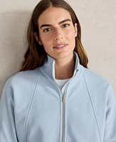 Ann Taylor Haven Well Within Organic Cotton Terry Full-Zip Jacket Dewdrop Women's