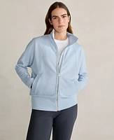 Ann Taylor Haven Well Within Organic Cotton Terry Full-Zip Jacket Dewdrop Women's