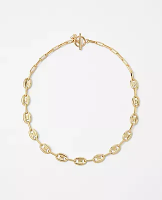 Ann Taylor Oval Chain Link Necklace