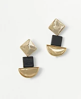 Ann Taylor Geo Statement Earrings Goldtone Women's