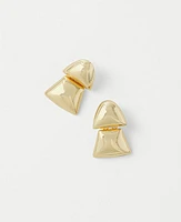 Ann Taylor Metal Half Dome Statement Earrings Goldtone Women's