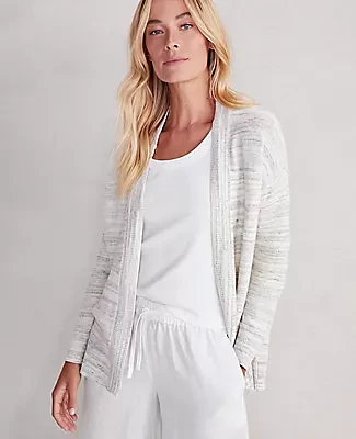 Ann Taylor Haven Well Within Organic Cotton Spacedye Cardigan