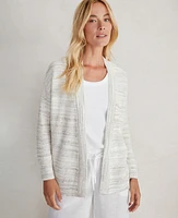 Ann Taylor Haven Well Within Organic Cotton Spacedye Cardigan White Women's