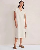 Ann Taylor Haven Well Within Organic Cotton French Terry V-Neck Dress