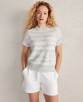 Ann Taylor Haven Well Within Organic Cotton Lofty Terry Shorts White Women's