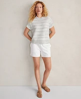 Ann Taylor Haven Well Within Organic Cotton Lofty Terry Shorts White Women's