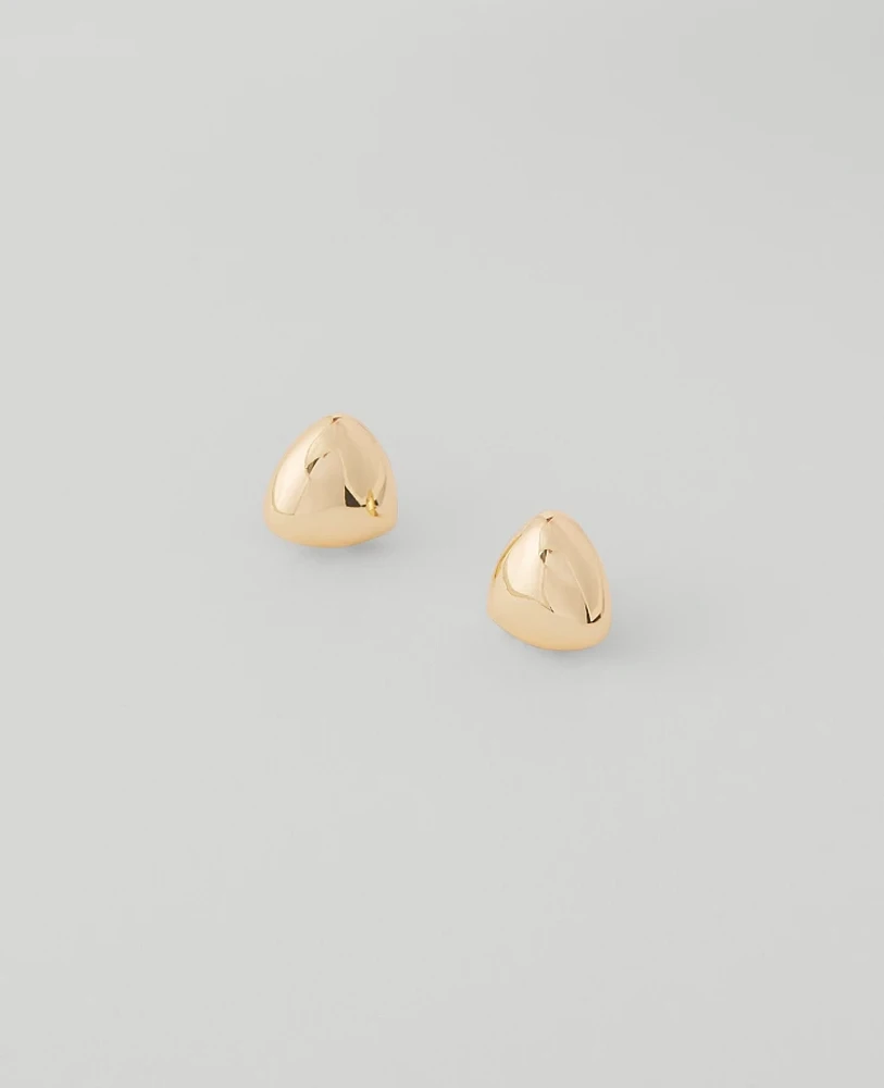 Ann Taylor Metal Teardrop Stud Earrings Goldtone Women's