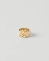 Ann Taylor Rope Pearlized Ring Goldtone Women's