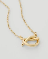 Ann Taylor Knot Necklace Goldtone Women's