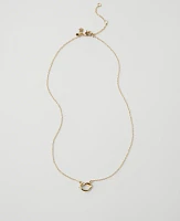 Ann Taylor Knot Necklace Goldtone Women's