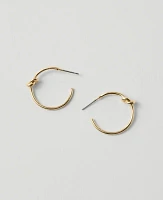 Ann Taylor Knot Hoop Earrings Goldtone Women's