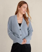 Ann Taylor Haven Well Within Cashmere Plaited Raglan Cardigan Shaded Skye Women's