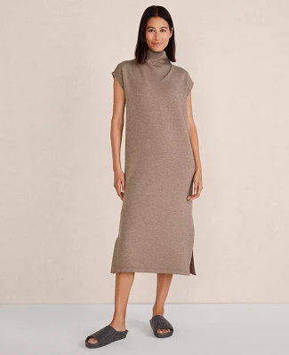 Ann Taylor Haven Well Within Tencel Fleece Cowl Neck Dress Forest Branch Women's