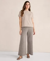 Ann Taylor Haven Well Within Cashmere Wide Leg Pants Porcini Heather Women's