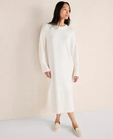 Ann Taylor Haven Well Within Organic Cotton Midi Dress Ivory Women's