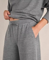 Ann Taylor Haven Well Within Sweater Knit Drawstring Wide Leg Pants Graphite Heather Women's