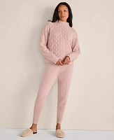 Ann Taylor Haven Well Within Cashmere Pintuck Joggers French Rose Women's