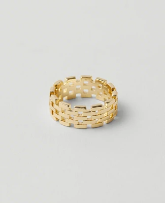 Ann Taylor Chain Link Ring Goldtone Women's